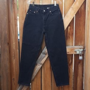 Levi's vintage 512 black high rise mom jeans sz 27